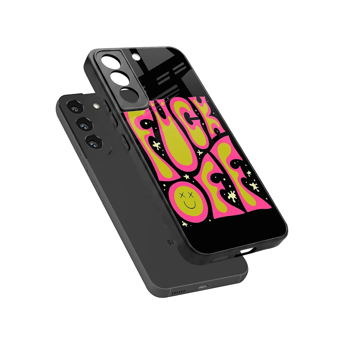 Buzz Off sleek samsung galaxy s22 cover with tempered glass back and TPU edges