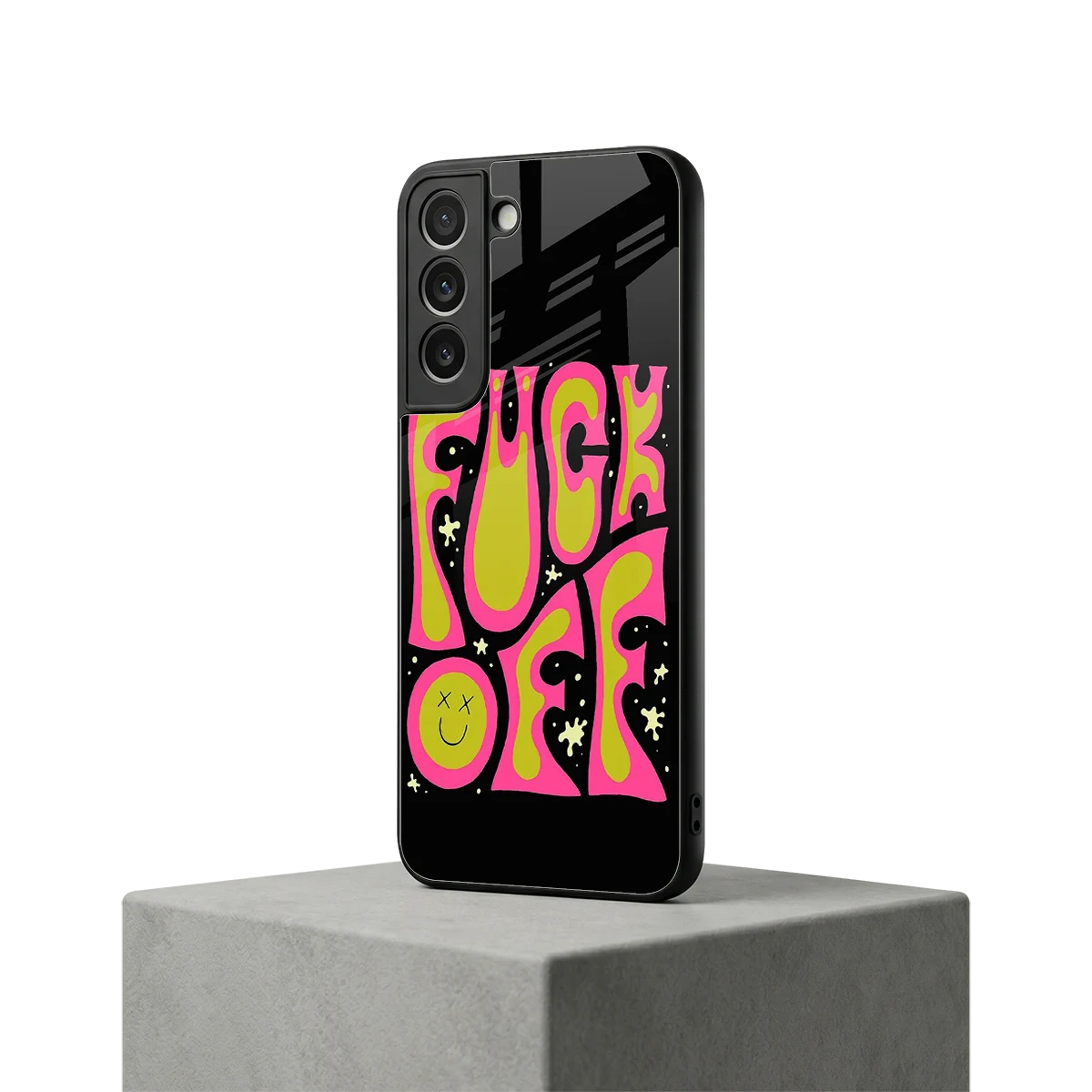 Buzz Off samsung galaxy s22 mobile cover | shockproof glass phone case