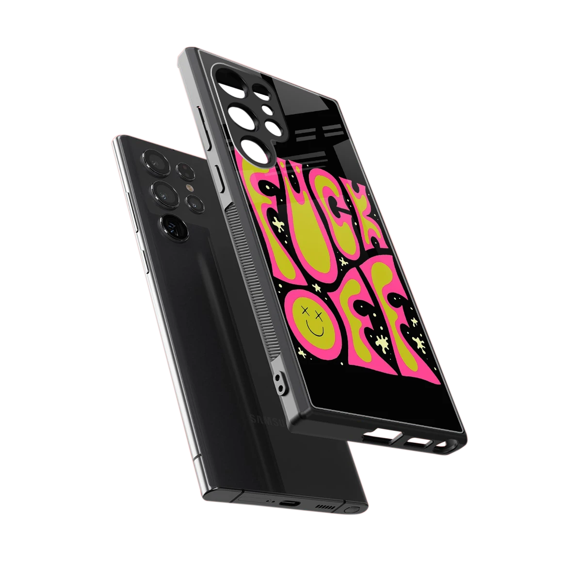 Buzz Off sleek samsung galaxy s23 ultra cover with tempered glass back and TPU edges