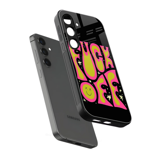 Buzz Off sleek samsung galaxy s24 cover with tempered glass back and TPU edges