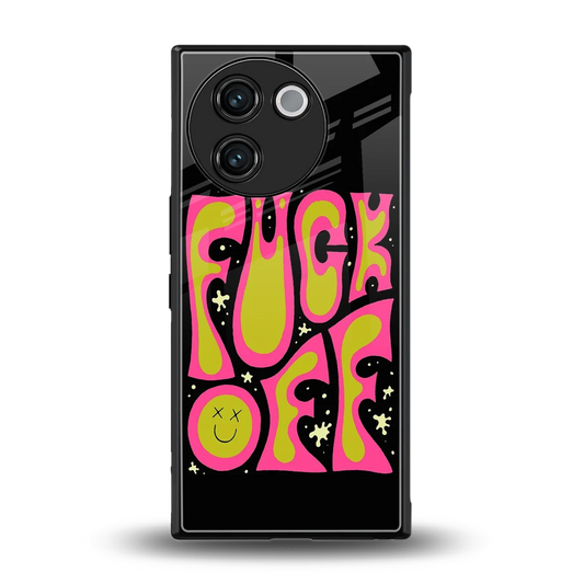 Buzz Off back phone cover | glass case for vivo v30e