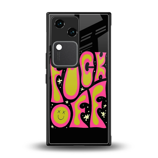 Buzz Off back phone cover | glass case for vivo v30