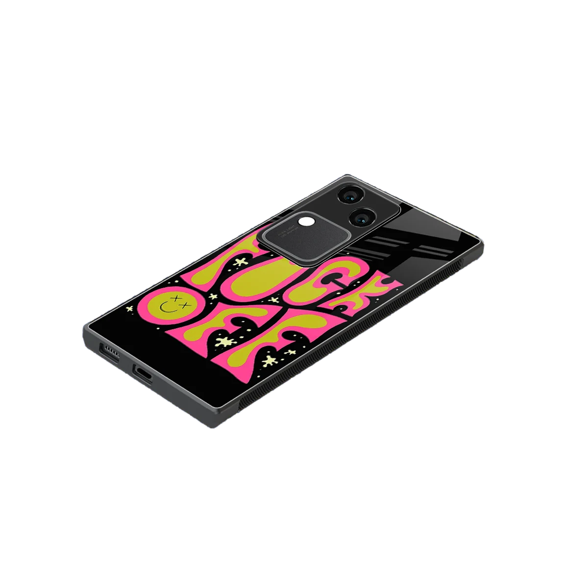 Buzz Off stylish phone case for vivo v30 | glossy glass and slim fit