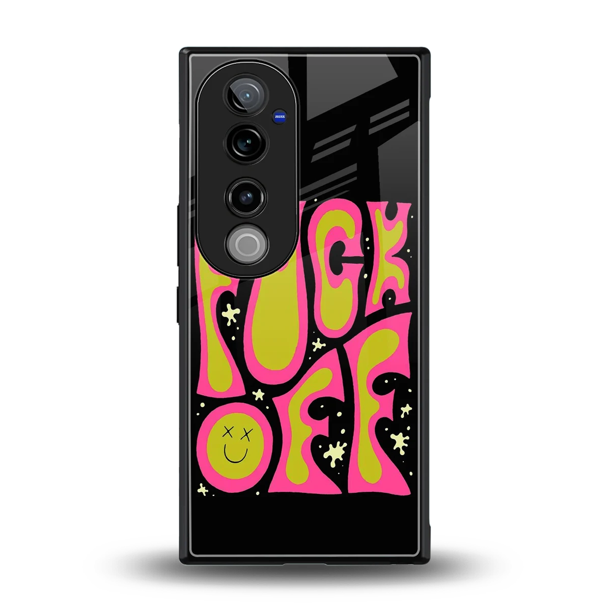 Buzz Off back phone cover | glass case for vivo v40 pro