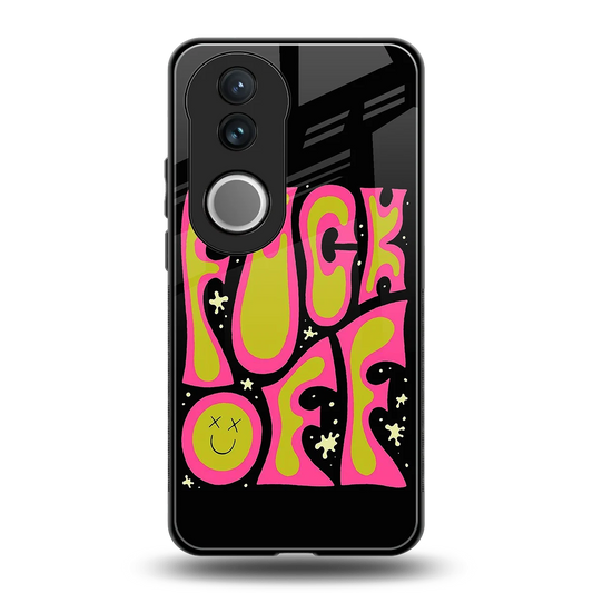 Buzz Off back phone cover | glass case for vivo v50