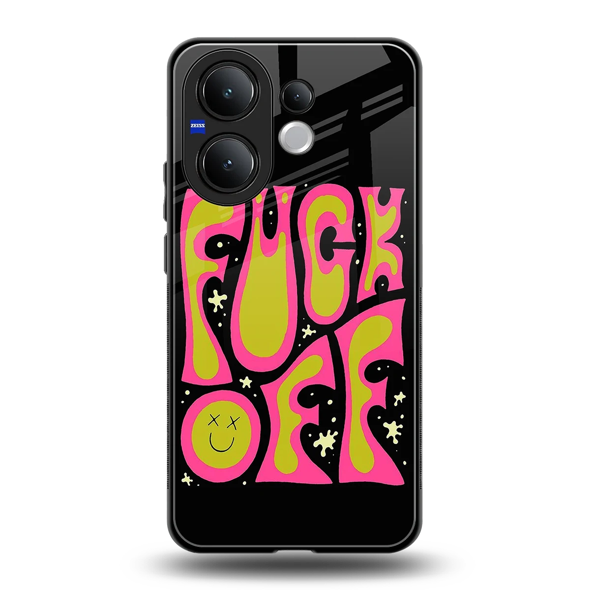 Buzz Off back phone cover | glass case for vivo v60
