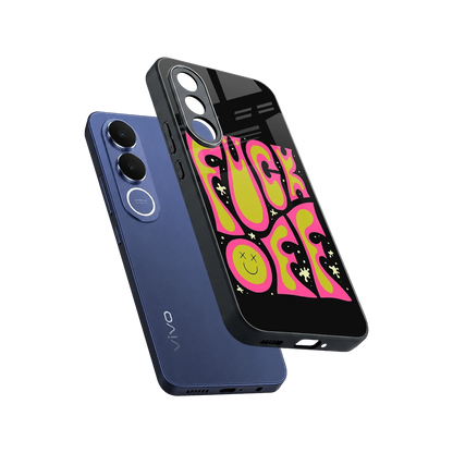Buzz Off sleek vivo v70 fe cover with tempered glass back and TPU edges