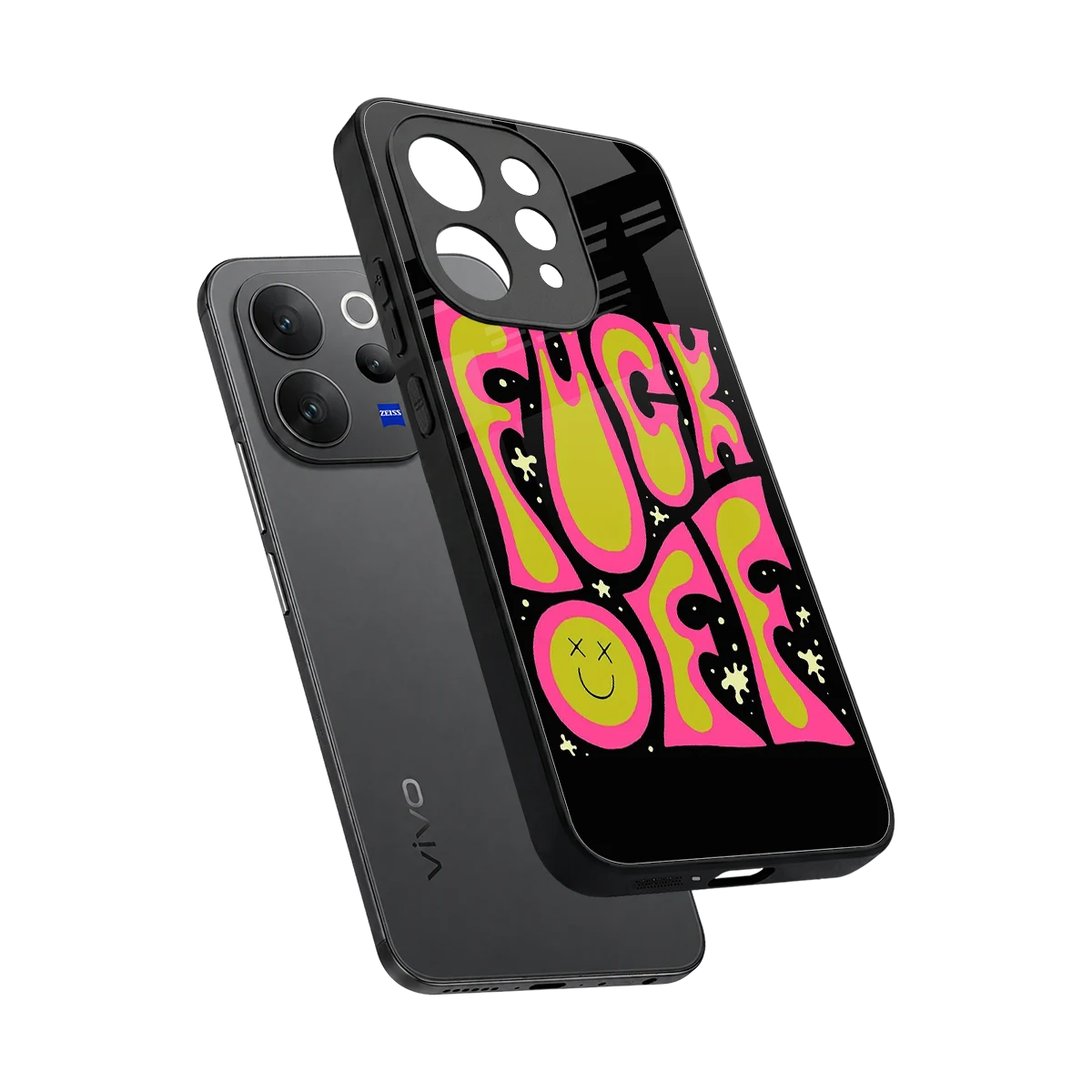 Buzz Off sleek vivo v70 elite cover with tempered glass back and TPU edges