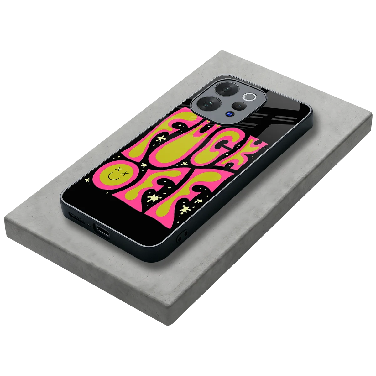 Buzz Off stylish phone case for vivo v70 elite | glossy glass and slim fit