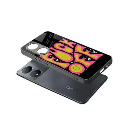 Buzz Off sleek Vivo-y100 cover with tempered glass back and TPU edges