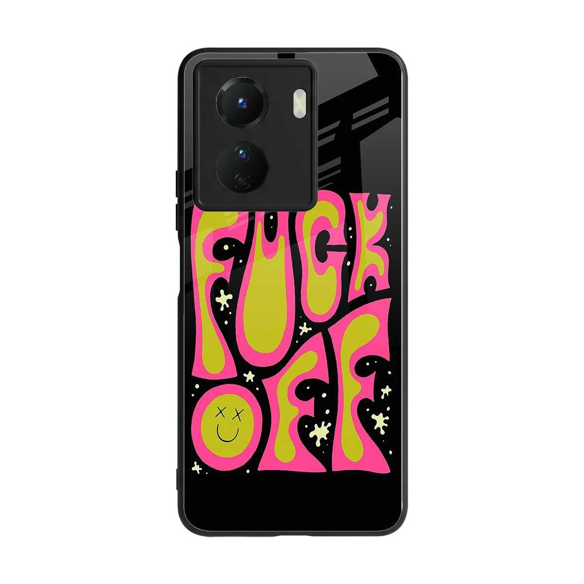 Buzz Off back phone cover | glass case for vivo y16