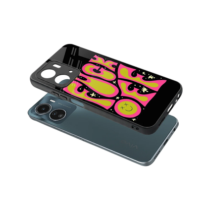 Buzz Off sleek vivo y16 cover with tempered glass back and TPU edges