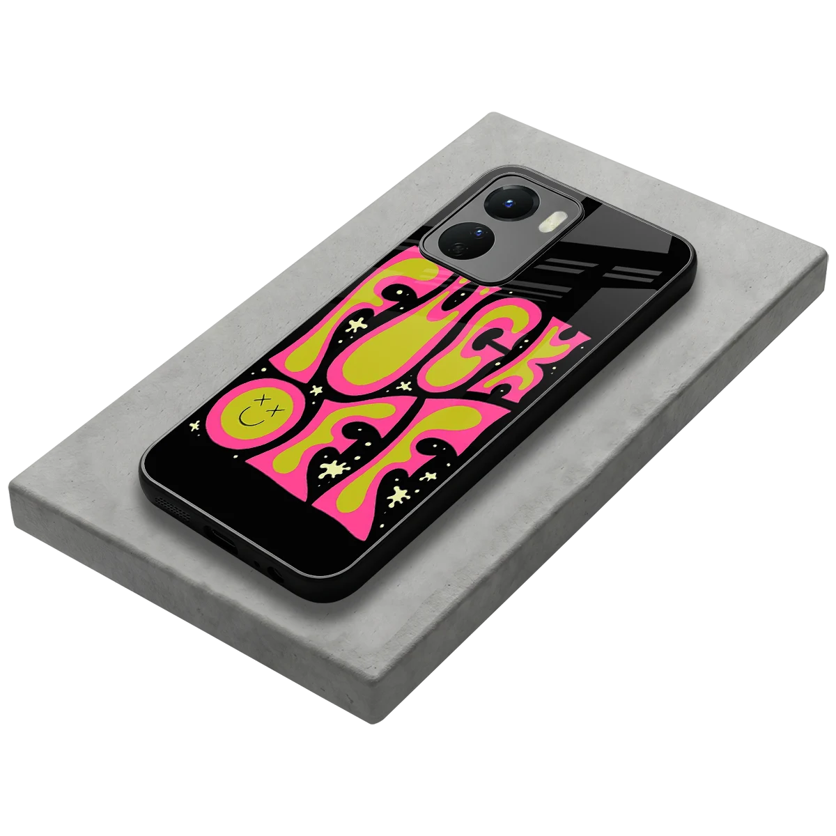 Buzz Off stylish phone case for vivo y16 | glossy glass and slim fit
