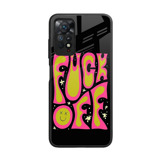 Buzz Off back phone cover | glass case for redmi note 11 pro