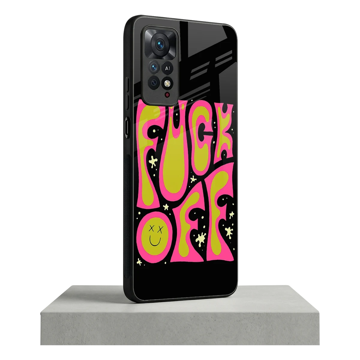 Buzz Off redmi note 11 pro mobile cover | shockproof glass phone case