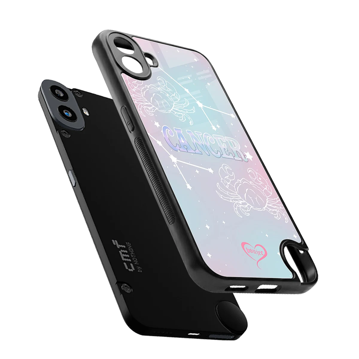 Cancer Aura sleek cmf nothing phone 1 cover with tempered glass back and TPU edges