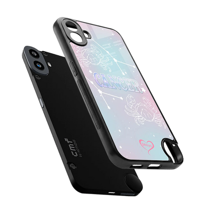 Cancer Aura sleek cmf nothing phone 1 cover with tempered glass back and TPU edges