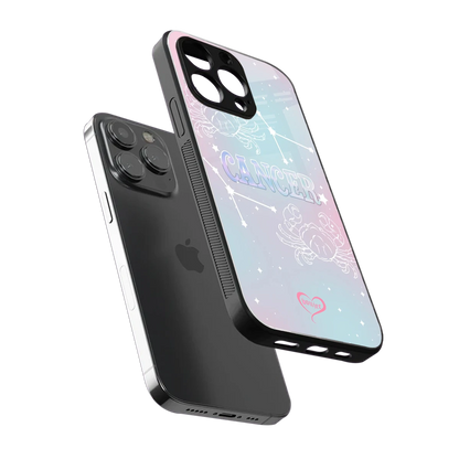 Cancer Aura sleek iphone 15 pro max cover with tempered glass back and TPU edges