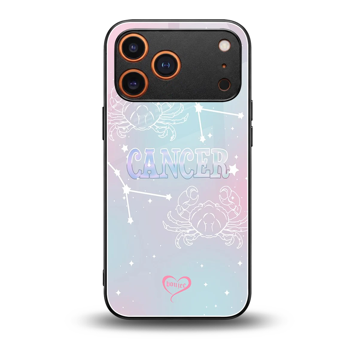 Cancer Aura back phone cover | glass case for iphone 17 pro