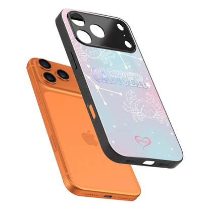 Cancer Aura sleek iphone 17 pro cover with tempered glass back and TPU edges