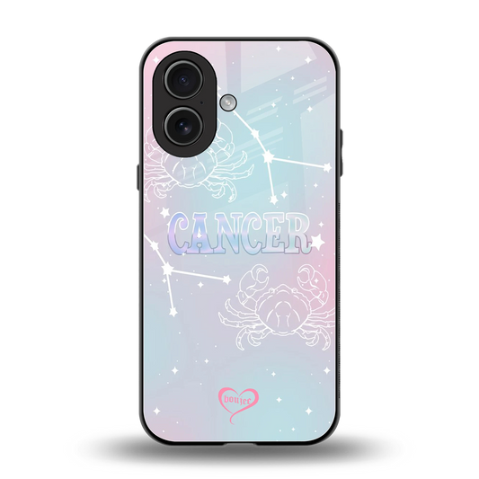 Cancer Aura back phone cover | glass case for iphone 17