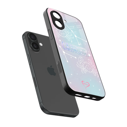Cancer Aura sleek iphone 17 cover with tempered glass back and TPU edges