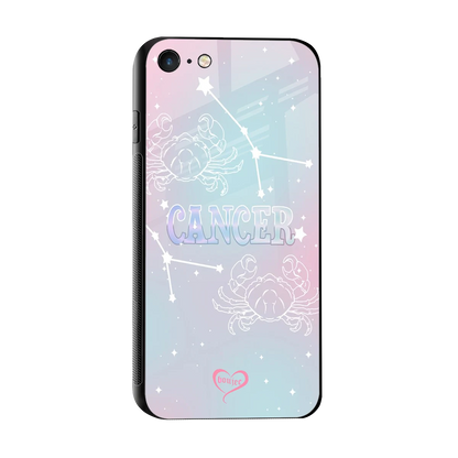 Cancer Aura sleek iphone 7 cover with tempered glass back and TPU edges