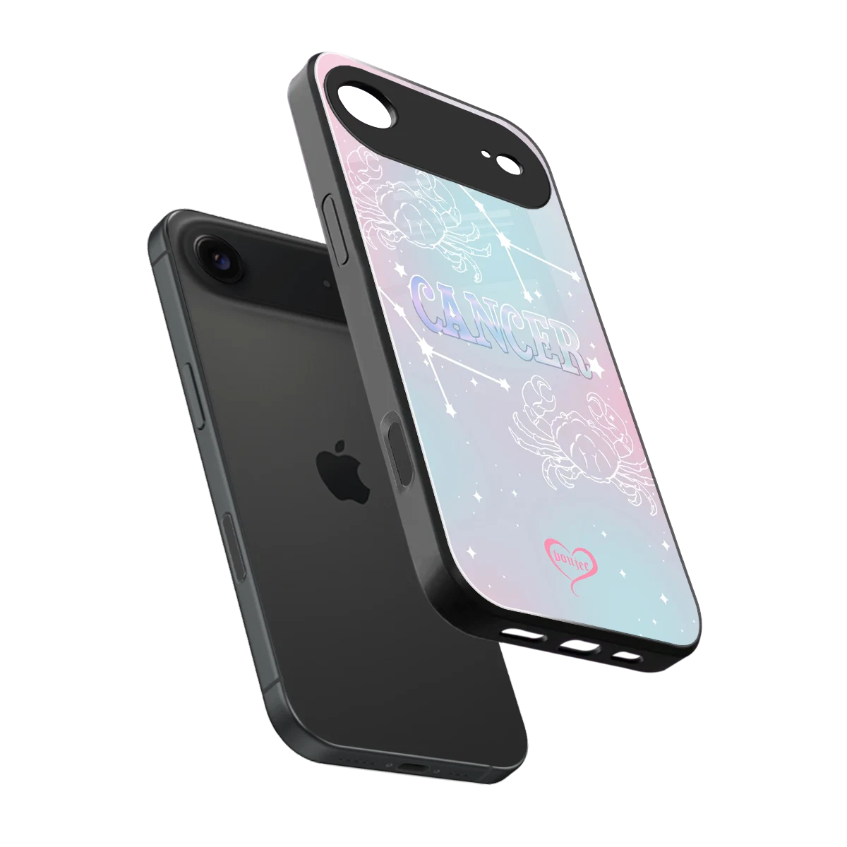 Cancer Aura sleek iphone air cover with tempered glass back and TPU edges