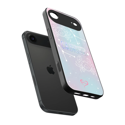Cancer Aura sleek iphone air cover with tempered glass back and TPU edges