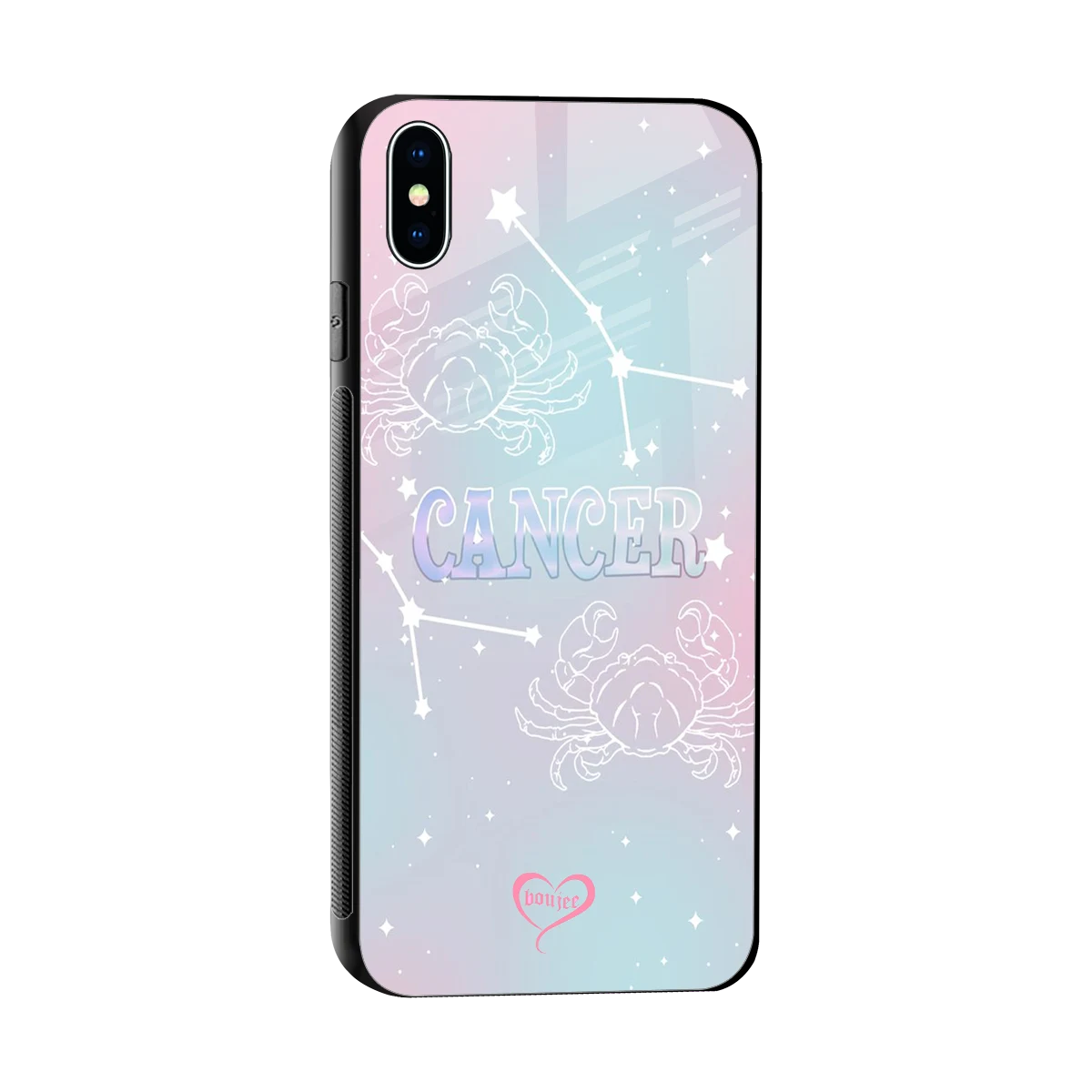 Cancer Aura sleek iphone xs max cover with tempered glass back and TPU edges