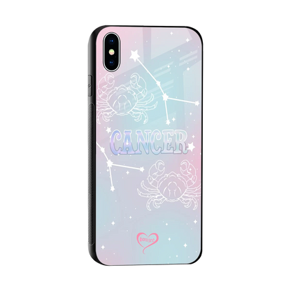 Cancer Aura sleek iphone xs max cover with tempered glass back and TPU edges