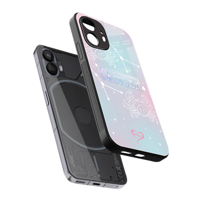 Cancer Aura sleek nothing phone 2 cover with tempered glass back and TPU edges