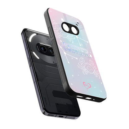 Cancer Aura sleek nothing phone 2a cover with tempered glass back and TPU edges