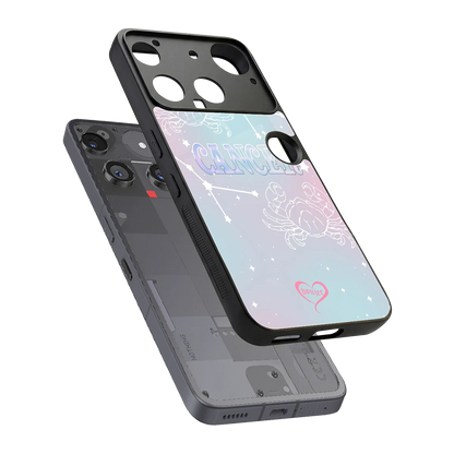 Cancer Aura sleek nothing phone 3 cover with tempered glass back and TPU edges