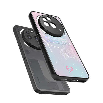 Cancer Aura sleek nothing phone 3a pro cover with tempered glass back and TPU edges