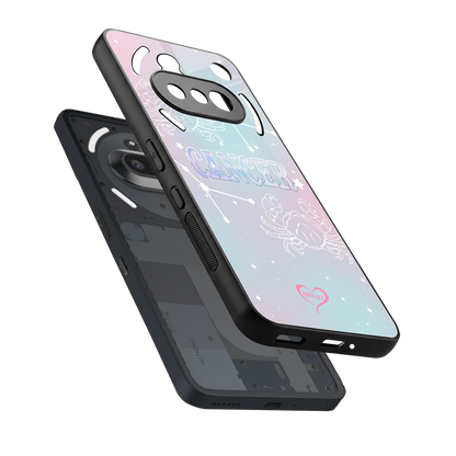 Cancer Aura sleek nothing phone 3a cover with tempered glass back and TPU edges