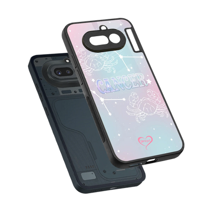 Cancer Aura sleek nothing phone 4a cover with tempered glass back and TPU edges