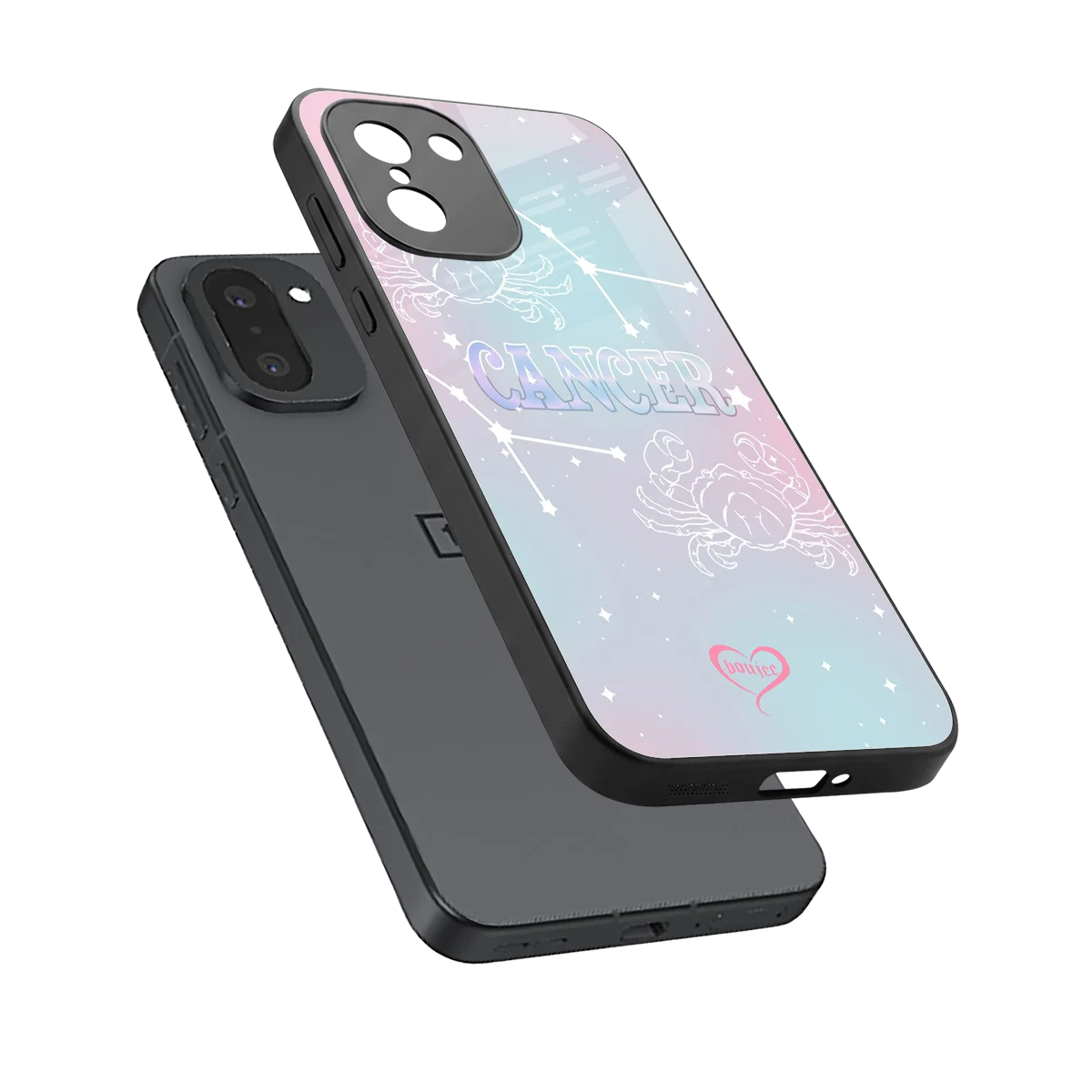 Cancer Aura sleek oneplus 15r cover with tempered glass back and TPU edges