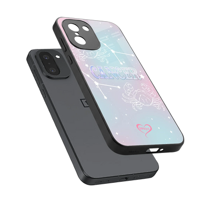Cancer Aura sleek oneplus 15r cover with tempered glass back and TPU edges
