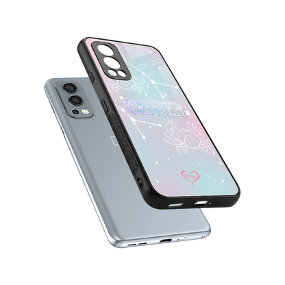 Cancer Aura sleek oneplus nord 2 cover with tempered glass back and TPU edges