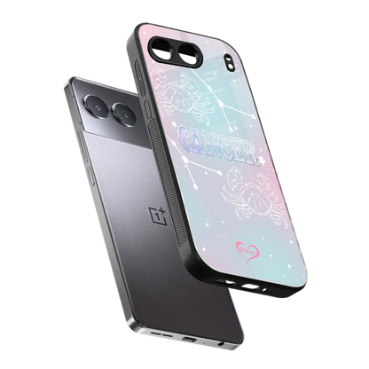Cancer Aura sleek oneplus nord 4 cover with tempered glass back and TPU edges