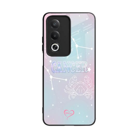 Cancer Aura back phone cover | glass case for oppo a3 pro