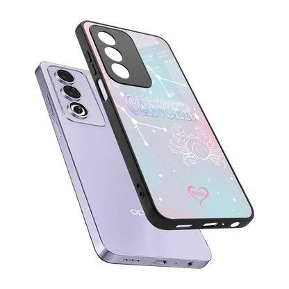 Cancer Aura sleek oppo a3 pro cover with tempered glass back and TPU edges