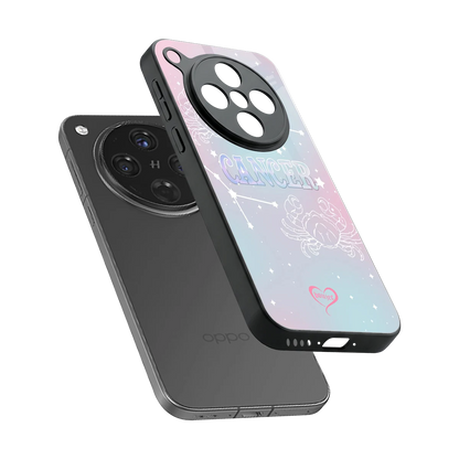 Cancer Aura sleek oppo find x8 cover with tempered glass back and TPU edges