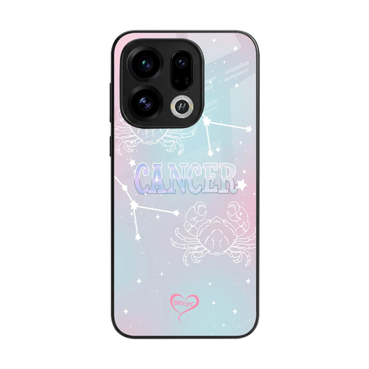Cancer Aura back phone cover | glass case for oppo find x9