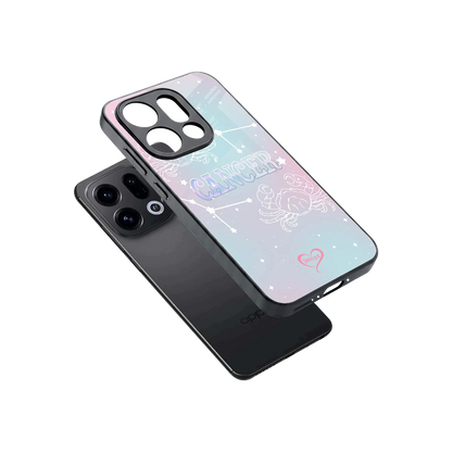 Cancer Aura sleek oppo find x9 cover with tempered glass back and TPU edges