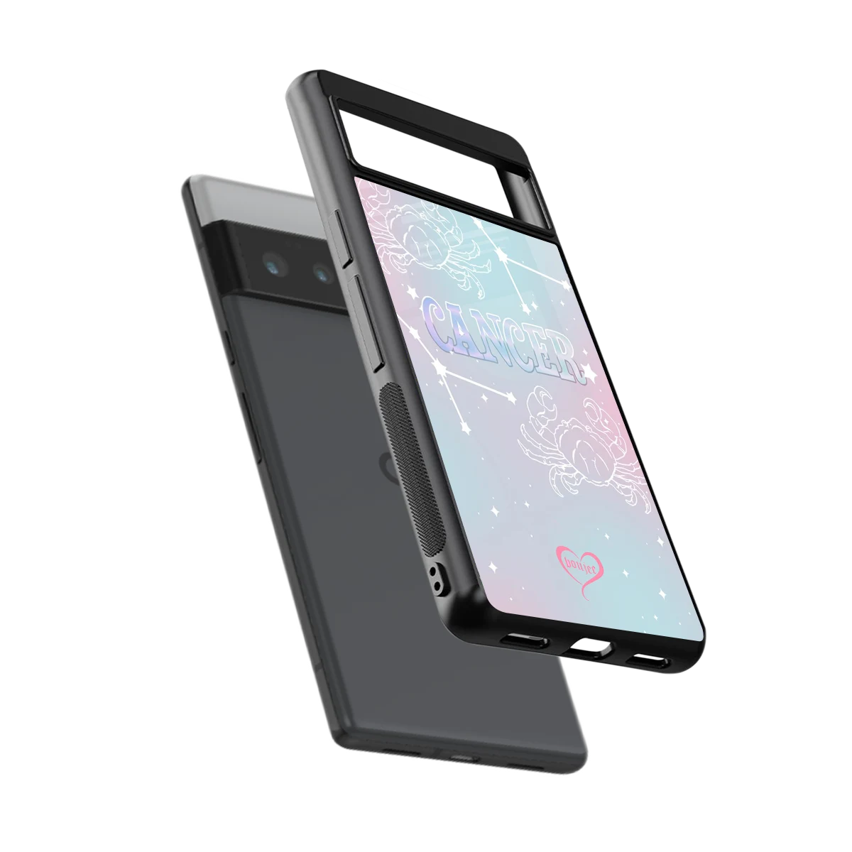 Cancer Aura sleek google pixel 6 pro cover with tempered glass back and TPU edges
