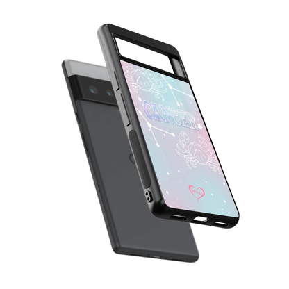 Cancer Aura sleek google pixel 6 pro cover with tempered glass back and TPU edges