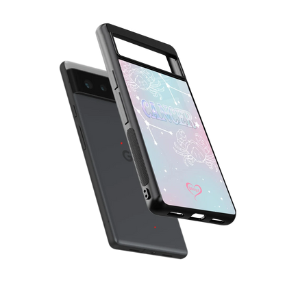 Cancer Aura sleek google pixel 6a cover with tempered glass back and TPU edges