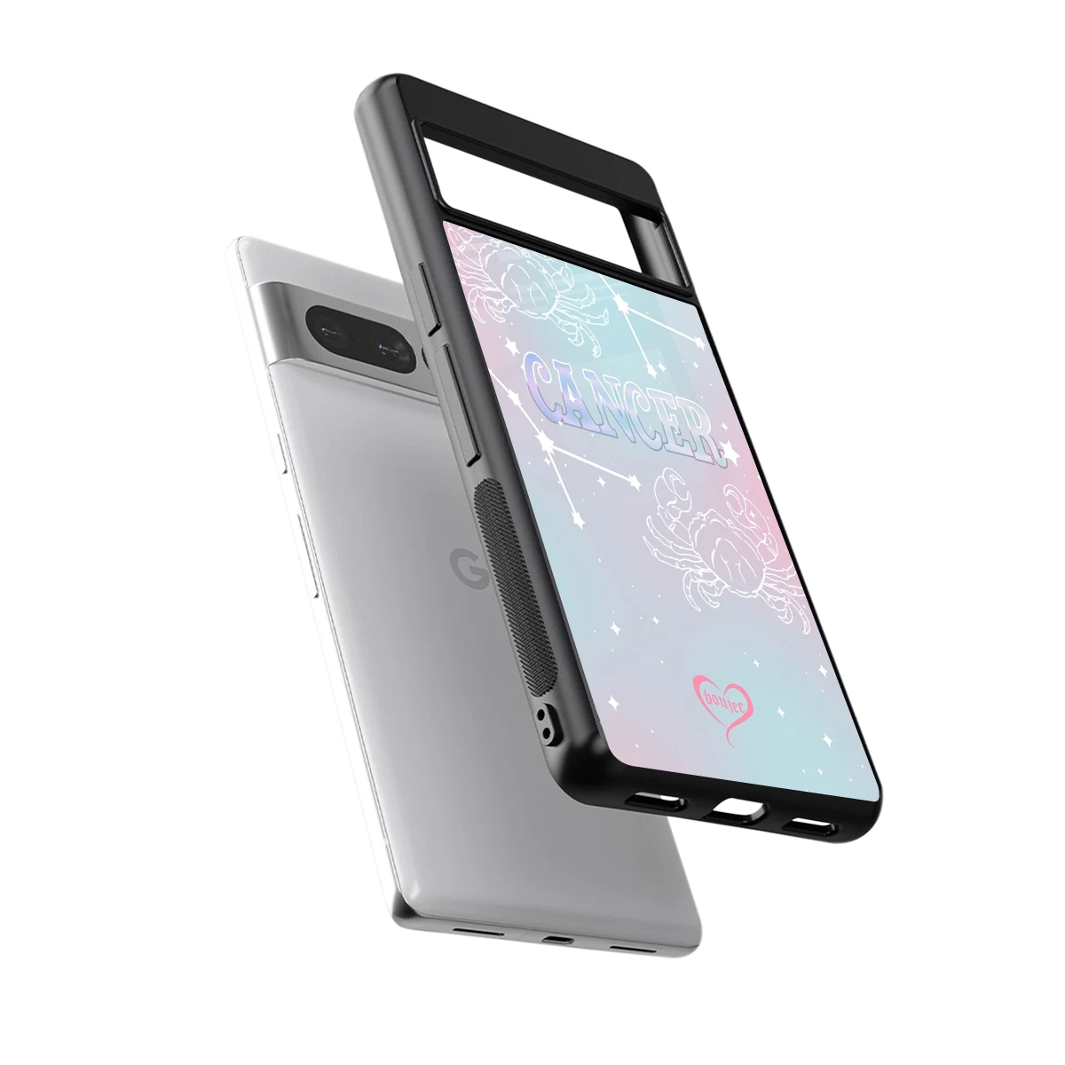 Cancer Aura sleek google pixel 7 pro cover with tempered glass back and TPU edges
